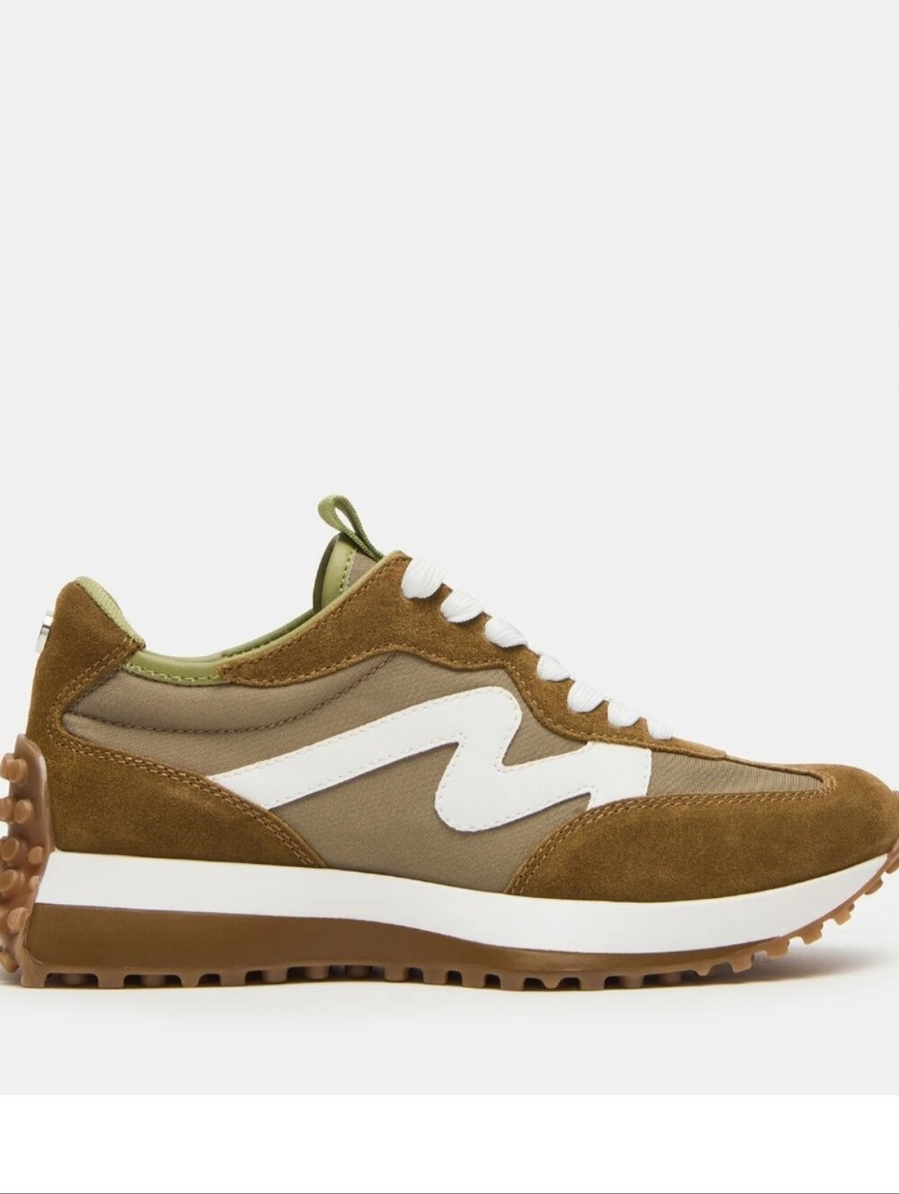 Steve Madden Women's Sz 7.5M Campo Olive White Logo Sneakers Comfort NWT - Picture 10 of 13